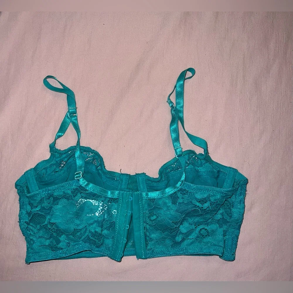 Forever 21 Teal Lace Bralette Size S